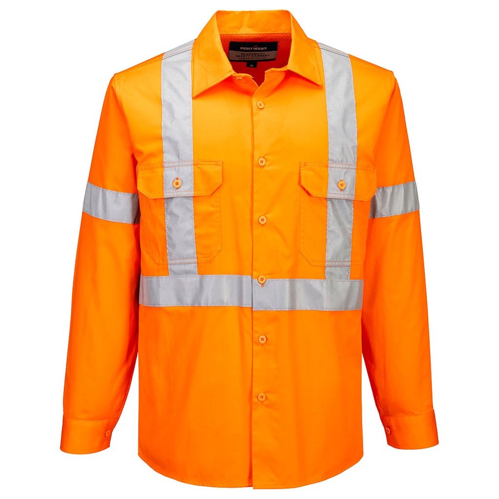 Hi-Vis Lightweight X Back Shirt L/S