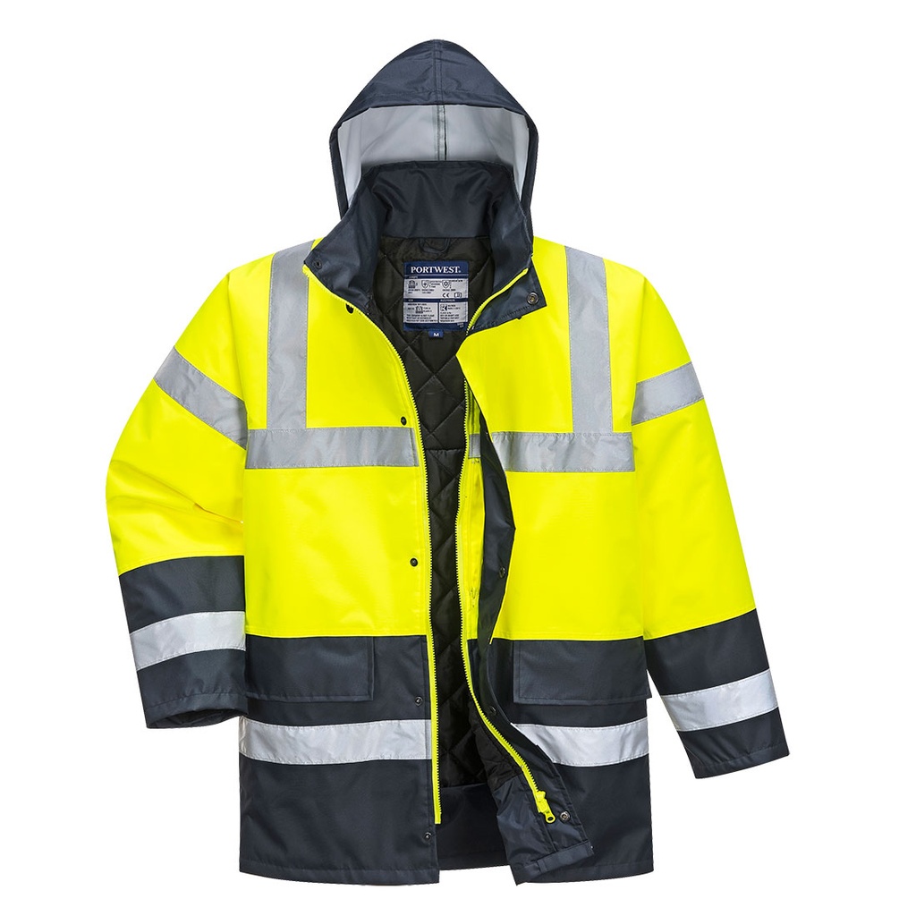 [S466YERXS] Hi-Vis Contrast Winter Traffic Jacket (XS)