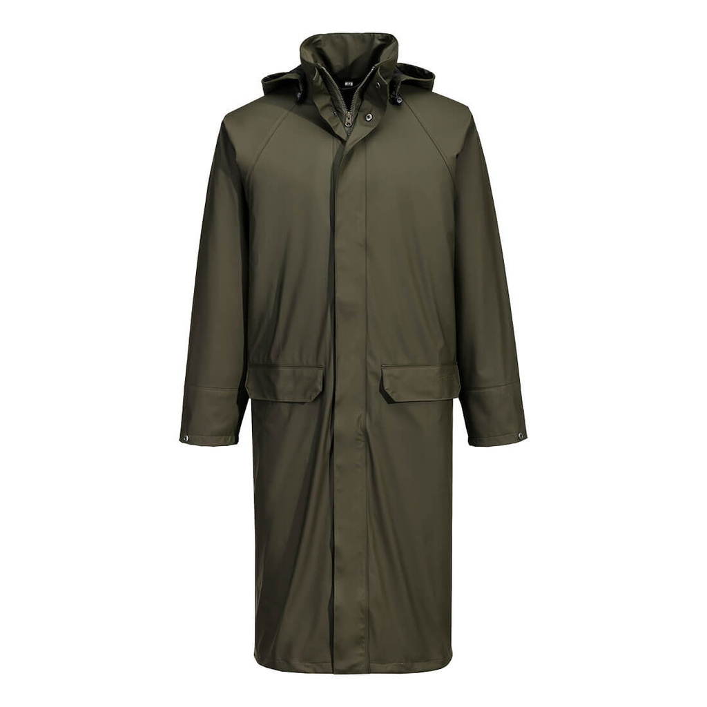 [S658FNRS] Flexatex Chem Long Coat (Forest Nights, S)