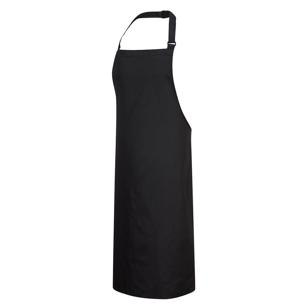 [S841BKR] Polycotton Bib Apron (Black)