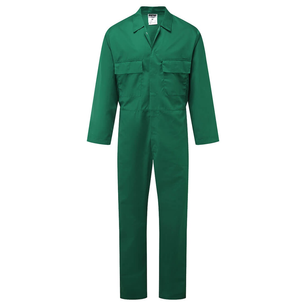 [S999BGRS] Euro Work Polycotton Coverall (Bottle Green, S, Regular)