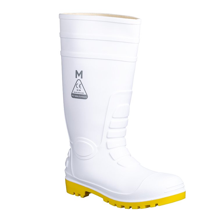 PVC Safety Gumboots - White