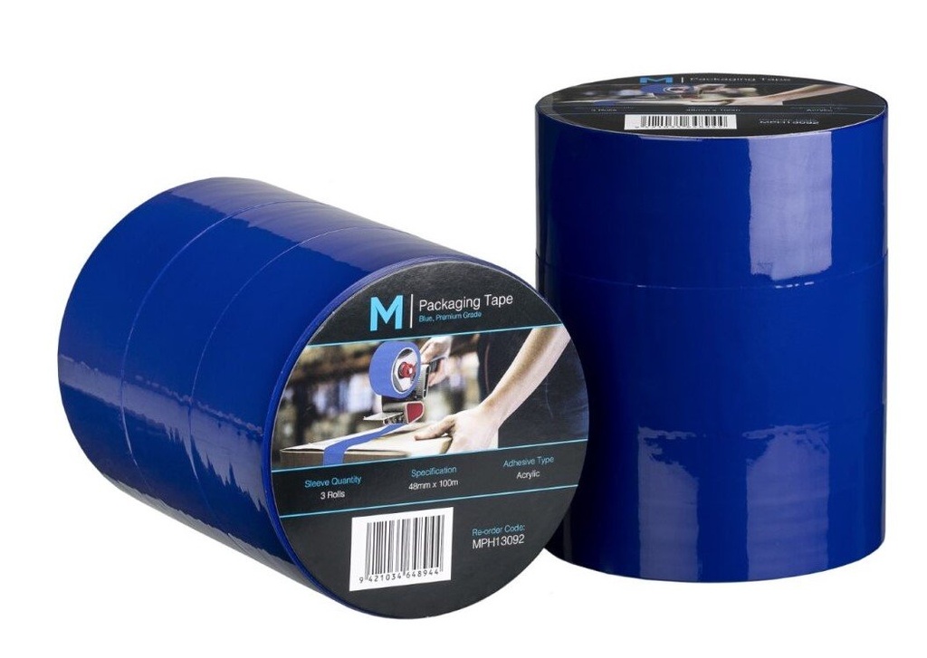 [MPH13092] Premium Acrylic Packaging Tape - Blue, 48mm x 100m x 55mu (Roll)