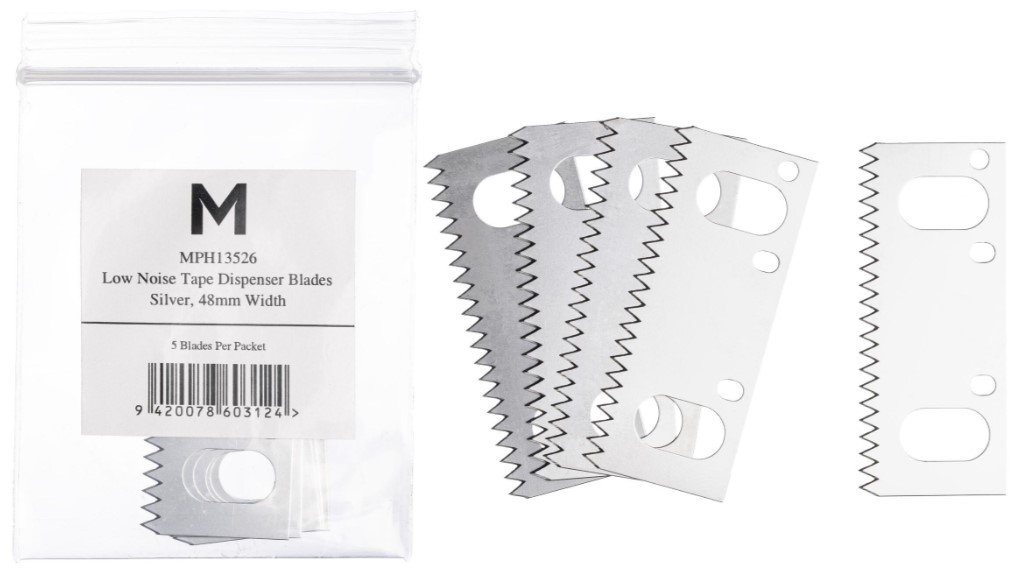 [MPH13526] Low Noise Dispenser Replacement Blade - Silver, 48mm Size (Pack of 5 Blades)