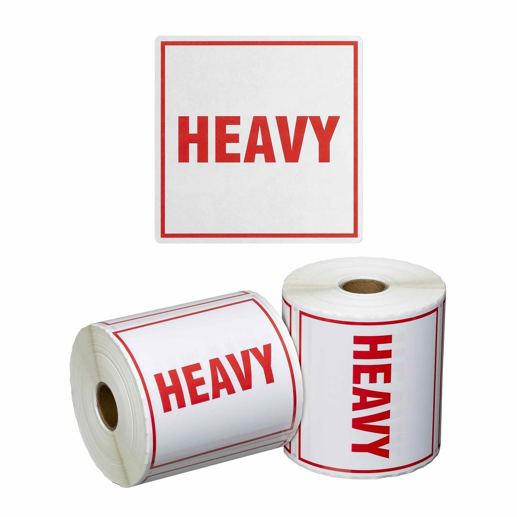 [MPH15120] Handling Label Heavy - White/Red, 99mm x 99mm (Roll)