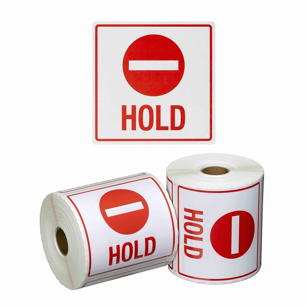 [MPH15135] Handling Label Hold - White/Red, 99mm x 99mm (Roll)
