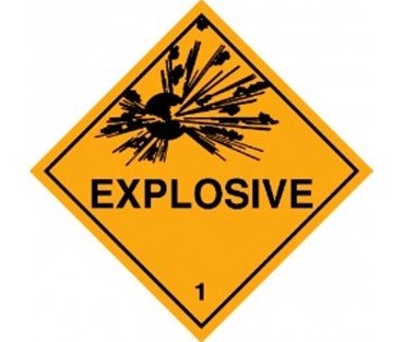 [MPH15160] DG Label Explosive 1.0 - Yellow/Black, 99mm x 99mm (Roll)
