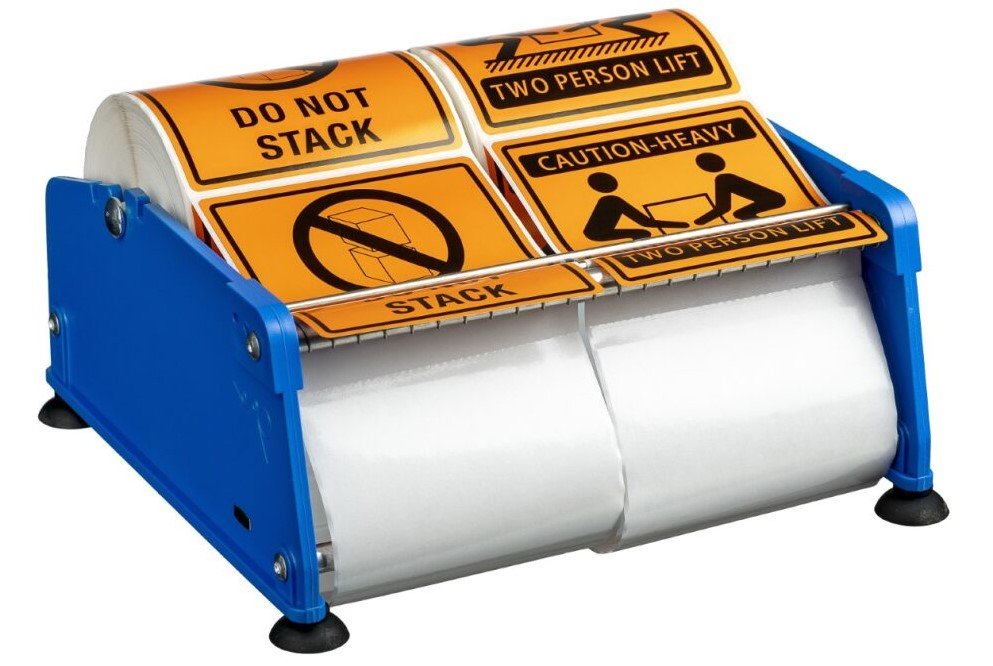 [MPH15137] Adhesive Label Dispenser - Blue, 200mm Width *Fits 2 Rolls (Each)