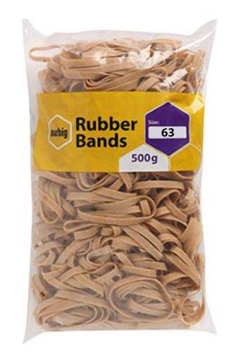Rubber Bands - Tan, No.63, 500g Pack (Pack of 500 Grams)