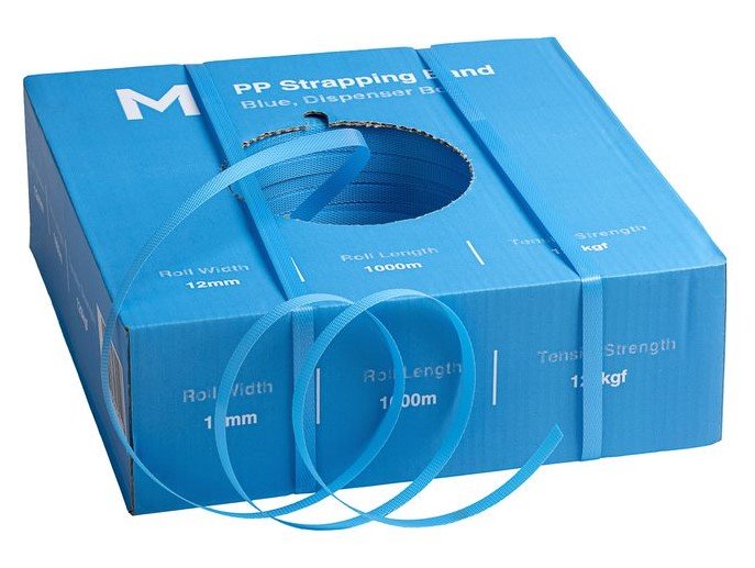[MPH11120] PP Hand Strapping Band - Blue, 12mm x 1000m x 0.60mm, 120kgf (Box)