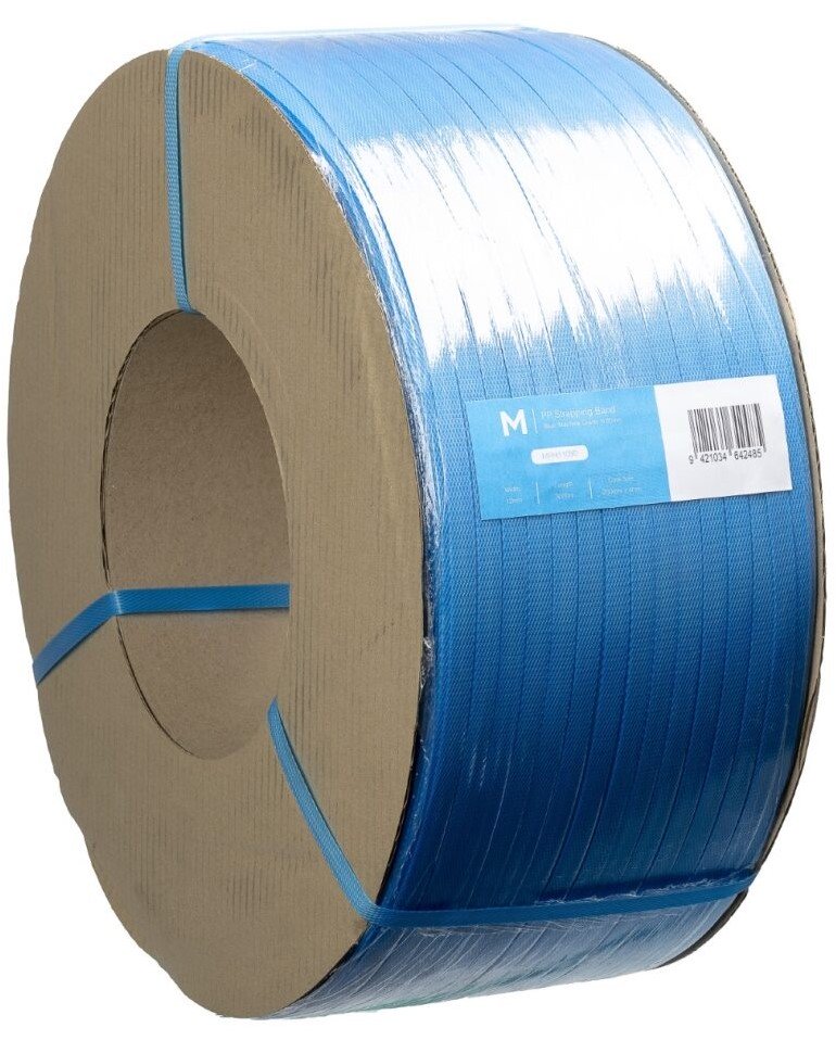 PP Machine Strapping Band - Blue, 12mm x 3000m x 0.65mm, 120kgf (1x Roll)