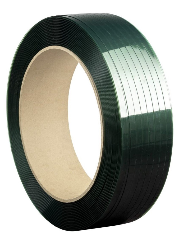[MPH11240] PET Strapping Band Embossed - Green, 16mm x 1200m x 1.0mm, 600kgf (Roll)