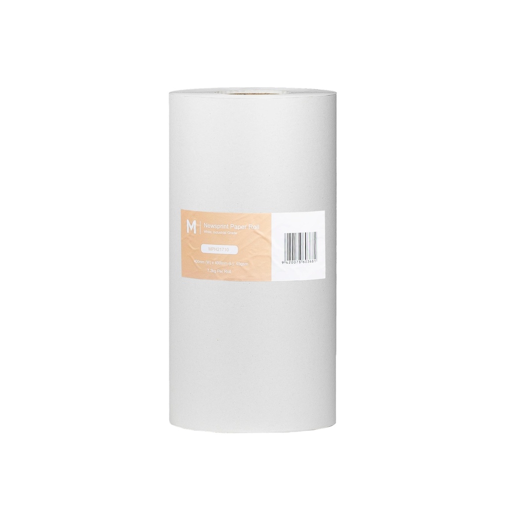 [MPH21710] Newsprint Paper Roll - White, 400mm x 400m, 45gsm (Roll)