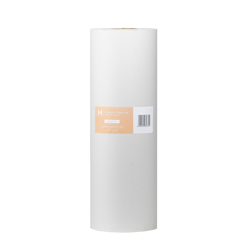 [MPH21715] Newsprint Paper Roll - White, 600mm x 400m, 45gsm (Roll)