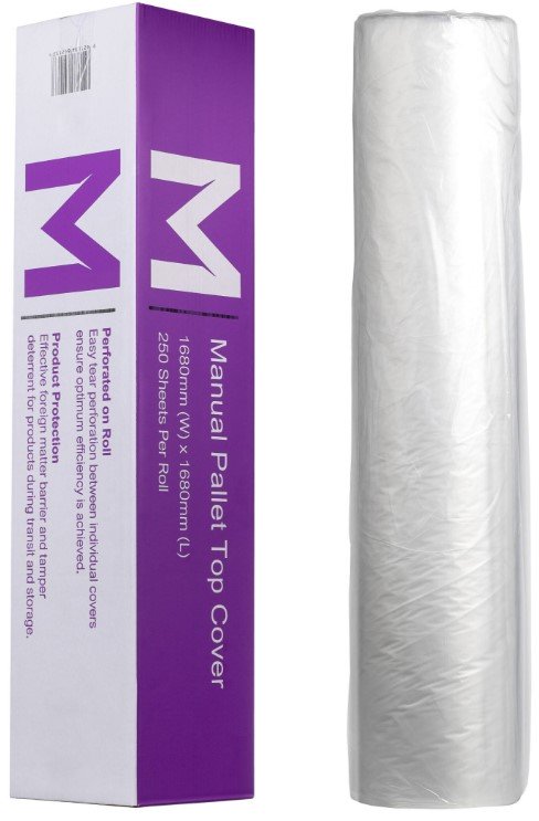 [MPH4320] Manual Polyethylene Pallet Cover - Clear, 1680mm x 1680mm x 20mu (Roll)