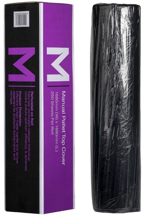 [MPH4330] Manual Polyethylene Pallet Cover - Black, 1680mm x 1680mm x 20mu (Roll)