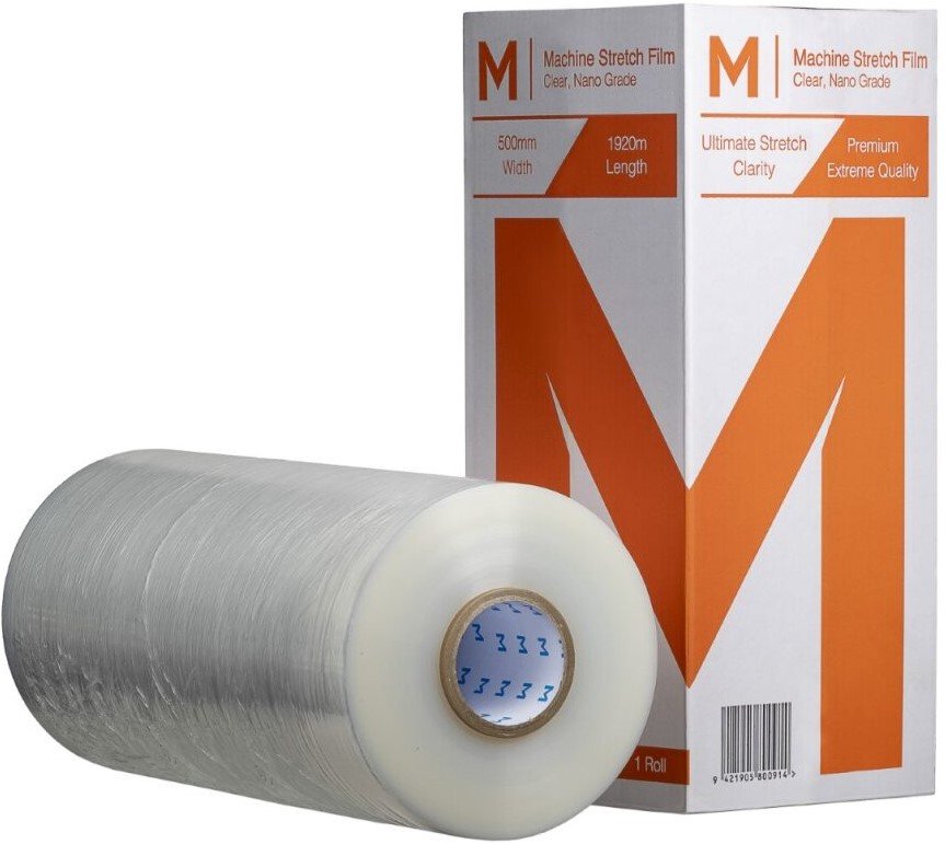 [MPH9200] Cast Machine Stretch Film - Clear, 500mm x 1920m x 17mu (Box of 1 Roll)