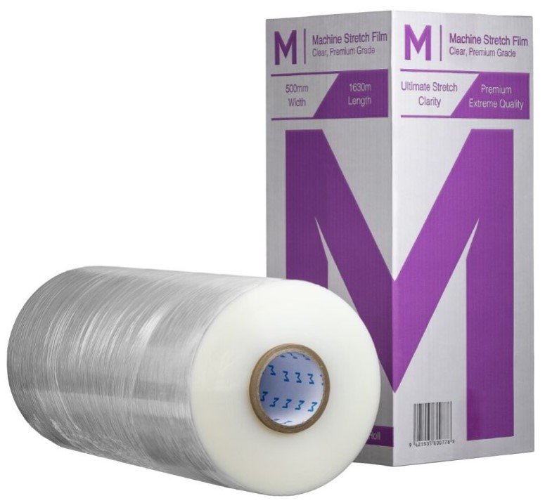 [MPH9220] Cast Machine Stretch Film - Clear, 500mm x 1630m x 20mu (Box of 1 Roll)