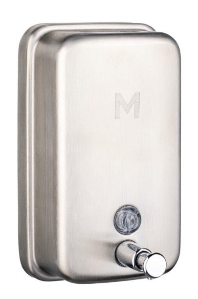 Stainless Liquid Wall Dispenser - Silver, Vertical, 1200ml Capacity (Each)