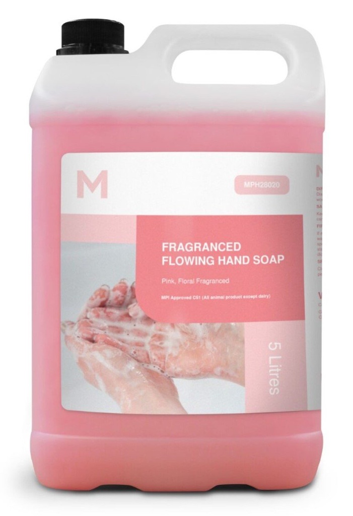 [MPH28020] Fragranced Flowing Hand Soap - Pink, 5L Refill Bottle (Bottle)