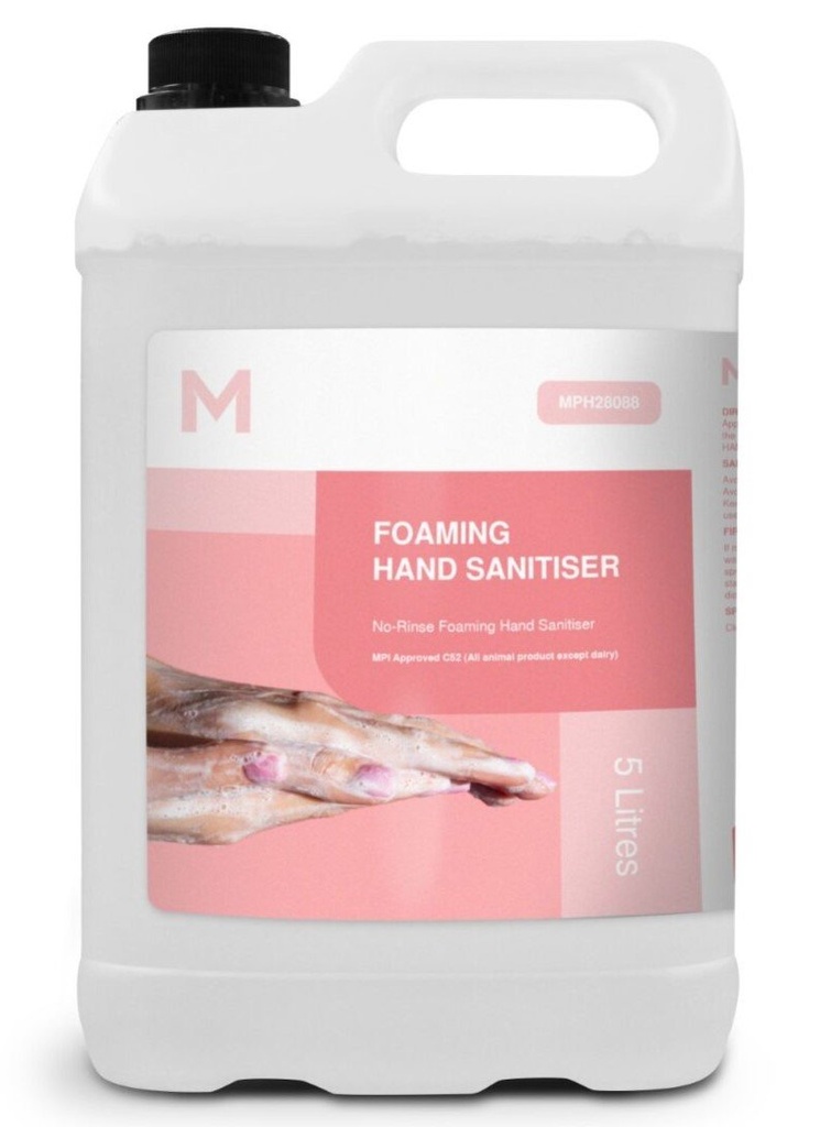 [MPH28088] Foaming Hand Sanitiser - Clear, 5L Refill Bottle *MPI Approved C52 (Bottle)