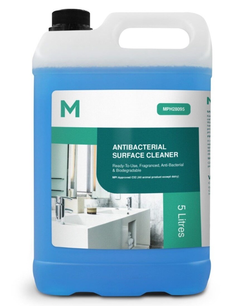 [MPH28095] Antibacterial Surface Cleaner - Blue, 5L Refill Bottle *MPI Approved C32 (Bottle)