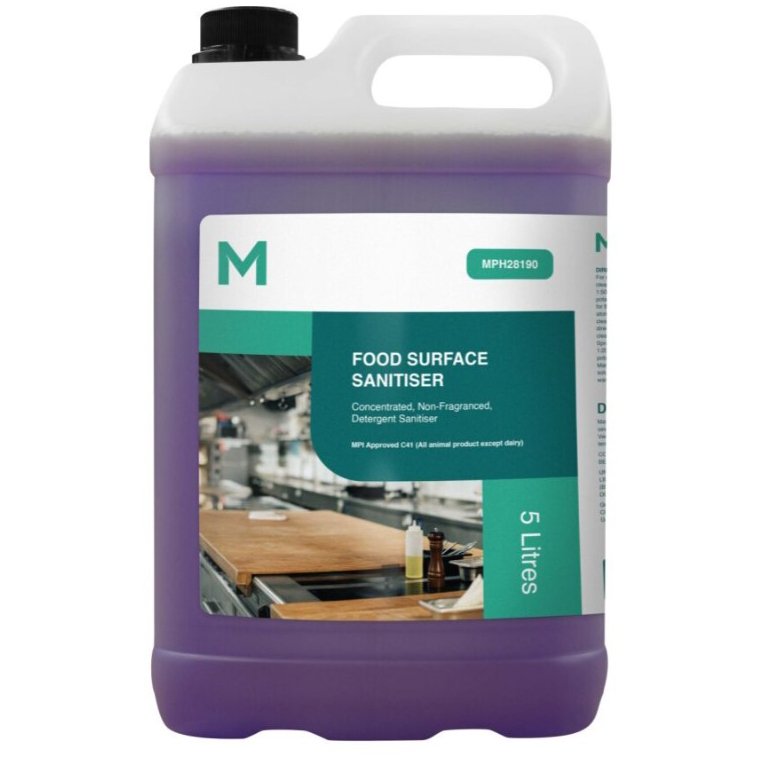 [MPH28190] Food Surface Sanitiser - Purple, 5L Refill Bottle *MPI Approved C41 (Bottle)