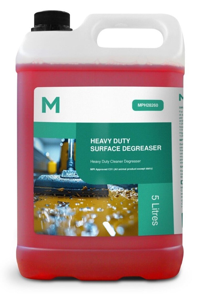 [MPH28260] Heavy Duty Surface Degreaser - Red, 5L Refill Bottle *MPI Approved C31 (Bottle)