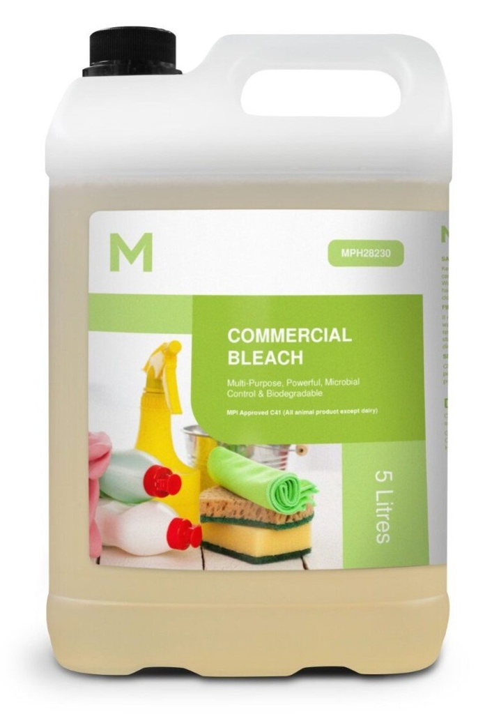 [MPH28230] Commercial Bleach 5% - Clear, 5L Refill Bottle *MPI Approved C41 (Bottle)