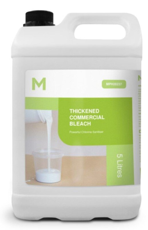 Thickened Commercial Bleach 5% - Clear, 5L Refill Bottle (Bottle)