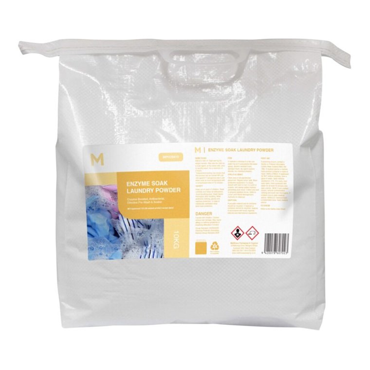 Enzyme Soak Laundry Powder - White, 10.0kg Refill Pack *MPI Approved C33 (Pack of 10 Kilograms)