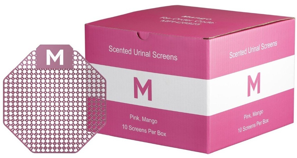 Scented Urinal Screen - Pink, Mango + Plastic Glove (Each)