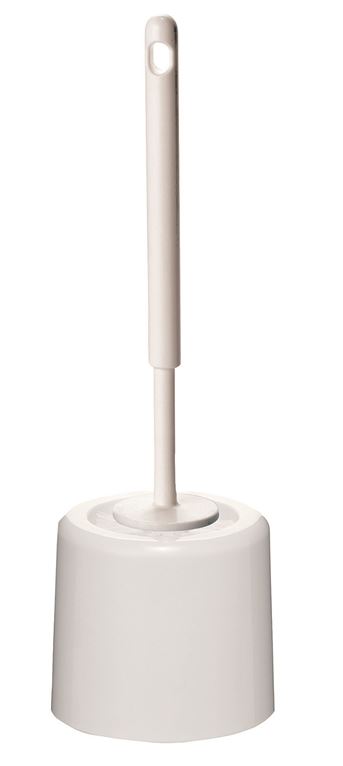 Round Toilet Tidy Set - White, Plastic (Each)