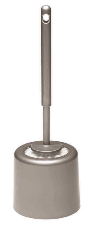 Round Toilet Tidy Set - Silver, Plastic (Each)