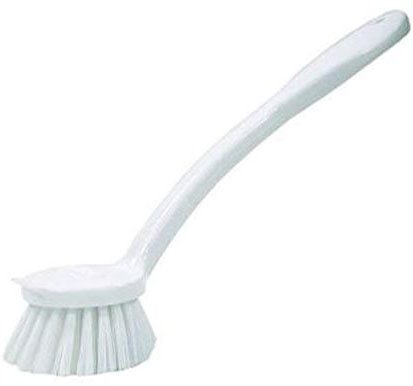 [MPH33300] Standard Dish Brush - White, Front Scraper (Each)
