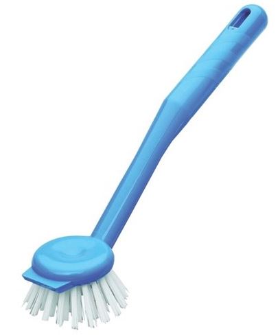 Standard Dish Brush - Blue, Front Scraper (Each)