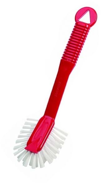 Radial Dish Brush - Red, Front Scraper (Each)