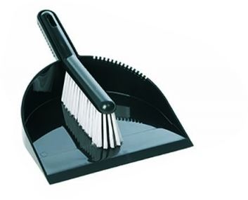 [MPH33795] Deluxe Brush & Pan Set - Black, Soft Bristles (Each)