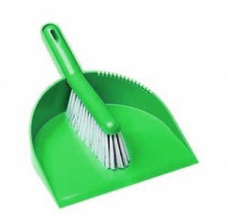 [MPH33805] Deluxe Brush & Pan Set - Green, Soft Bristles (Each)