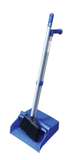 Lobby Upright Brush & Pan Set - Blue, 360mm x 275mm x 820mm (Each)