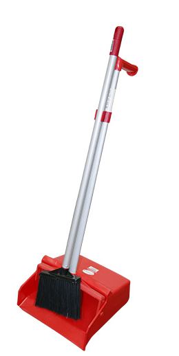 Lobby Upright Brush & Pan Set - Red, 360mm x 275mm x 820mm (Each)