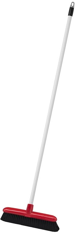 Economy Indoor Broom Complete - Red, 300mm x 22mm x 1200mm, Soft Bristles (Each)