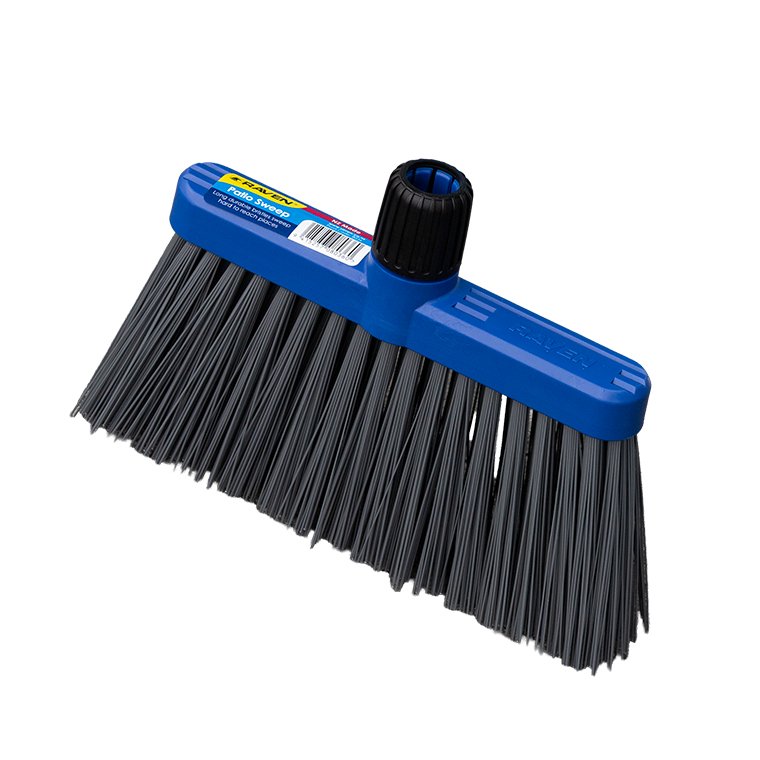 Patio Broom Head - Blue, 250mm x 22mm, Stiff Bristles (Each)