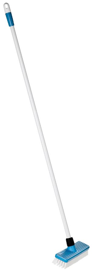 [MPH33866] Deck Scrubbing Broom Complete - Blue, 250mm x 22mm x 1200mm, Stiff Bristles (Each)