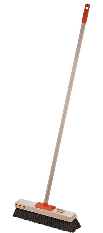 Platform Broom Complete - Brown, 355mm x 28mm x 1350mm, Stiff Bristles (Each)