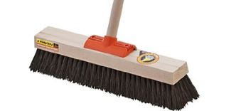 Platform Broom Head - Brown, 355mm x 28mm, Stiff Bristles (Each)