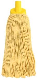 Cut Cotton Mop Head - Yellow, 25mm x 400g / 300mm (Each)