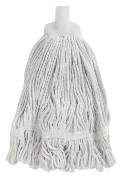 Looped Cotton Mop Head - White, 25mm x 350g / 300mm (Each)
