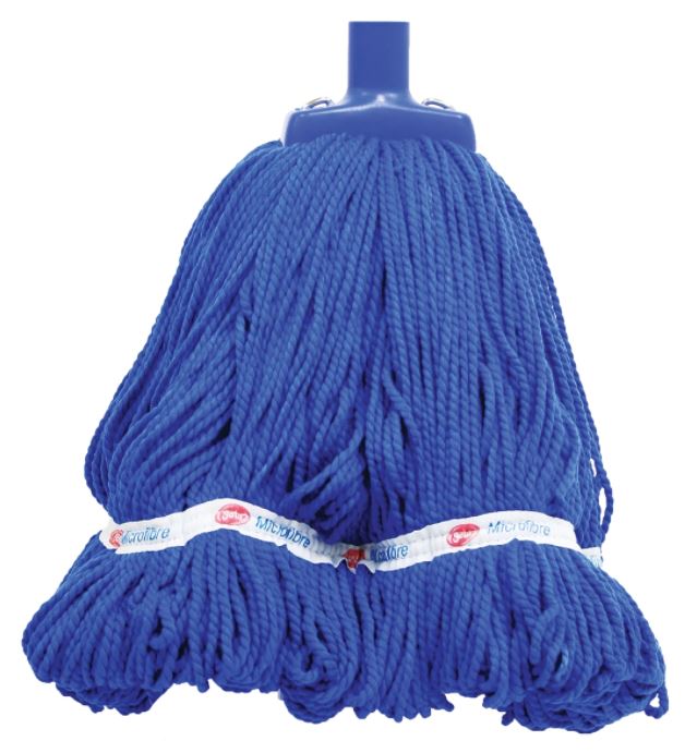 Looped Microfibre Mop Head - Blue, 25mm x 350g / 330mm (Each)
