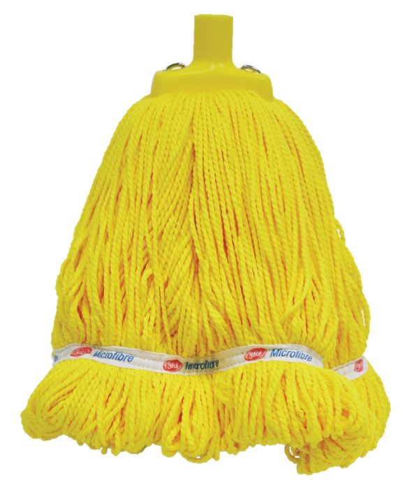 Looped Microfibre Mop Head - Yellow, 25mm x 350g / 330mm (Each)